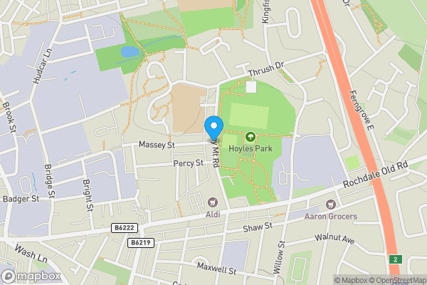 Map location for Huntley Mount, Bury, BL9