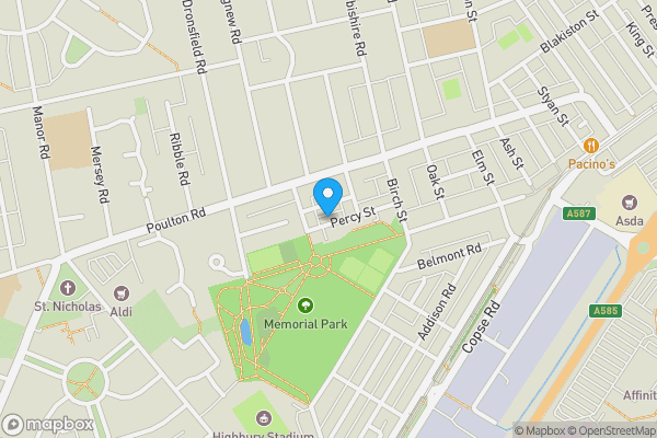 Map location for 40 Percy Street, Fleetwood, Lancashire, FY7 7AD