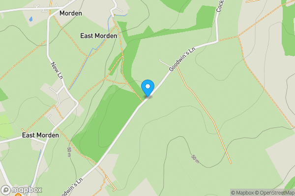 Map location for Goodwin's Lane East Morden, Wareham, Dorset, BH20