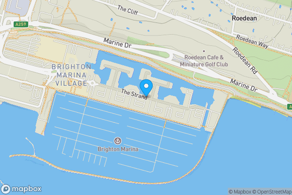 Map location for The Strand, Brighton, East Sussex, BN2 5SH