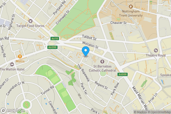 Map location for Apartment 219, Parkgate, Upper College Street, NOTTINGHAM, Nottinghamshire, NG1 5AP