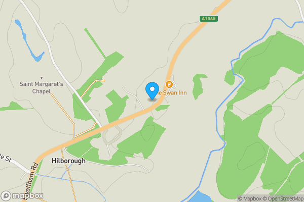 Map location for Rectory Cottage, Brandon Road, Hilborough, Thetford, Norfolk IP26 5BW