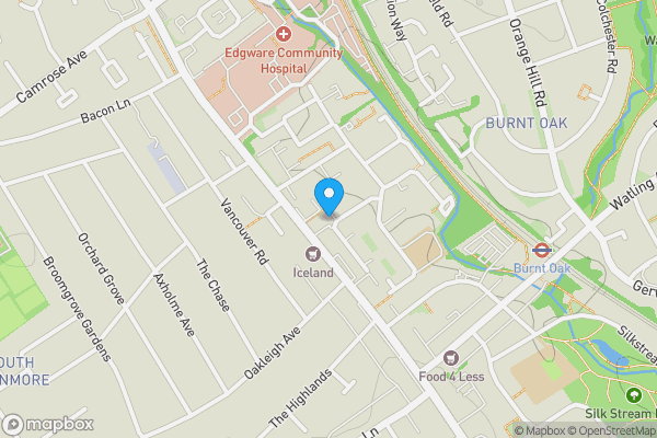 Map location for 200 Burnt Oak , Broadway, Edgware, London HA8 0AP