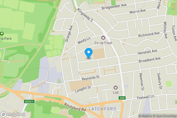 Map location for 20 Henshall Avenue, Warrington, Cheshire WA4 1PY