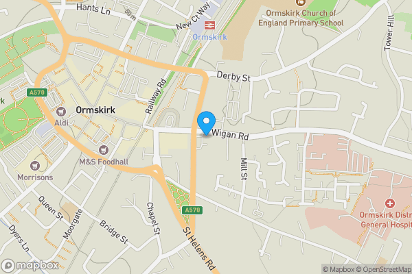 Map location for 10 Wigan Road, Ormskirk, Lancashire L39 2AU