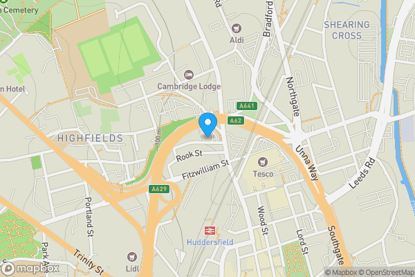Map location for 14 Bath Street, Huddersfield, West Yorkshire, HD1 5BQ
