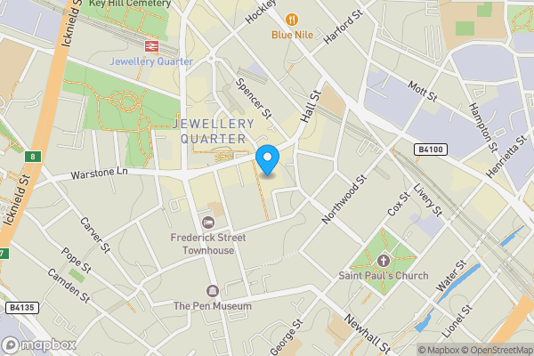 Map location for Flat 61, Heritage Court, 15 Warstone Lane, Birmingham, West Midlands B18 6HP