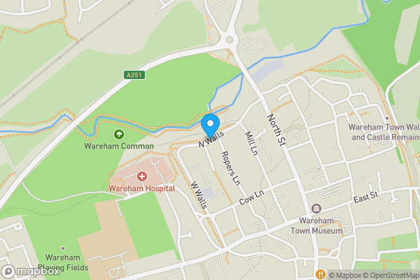 Map location for North Walls Wareham, Dorset, BH20