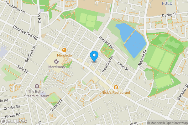 Map location for 12 Osborne Grove, Bolton, Lancashire BL1 3BN