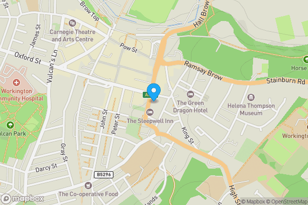 Map location for 41 Washington Street, Workington, Cumbria CA14 3AH