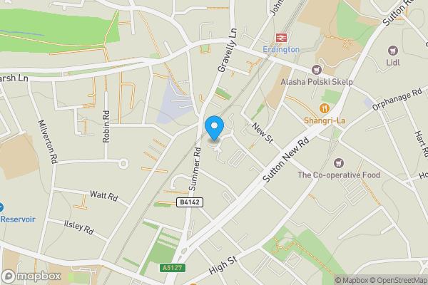 Map location for 108 Swan Gardens, Erdington, Birmingham, B23 6QQ