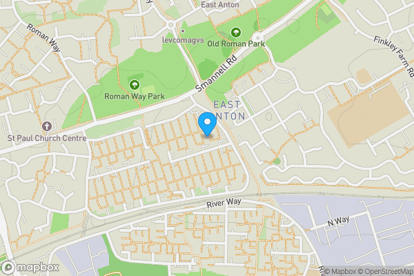 Map location for Garages, G335 - G340 at Dexter Square, Cricketers Way, Andover, Hampshire, SP10 5DY