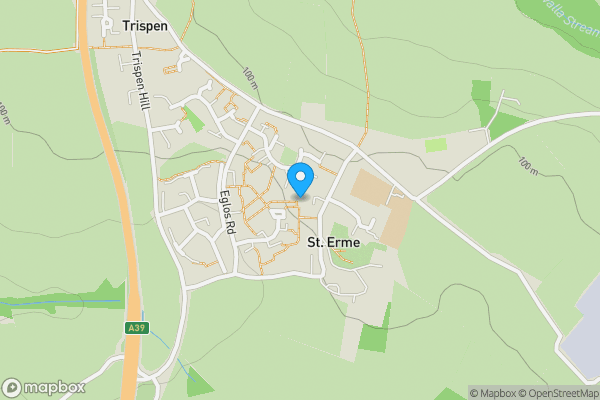 Map location for Trevella Vean, TRURO, TR4 9BS