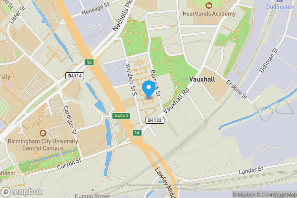 Map location for Heddon Place, Birmingham, West Midlands, B7 4EX