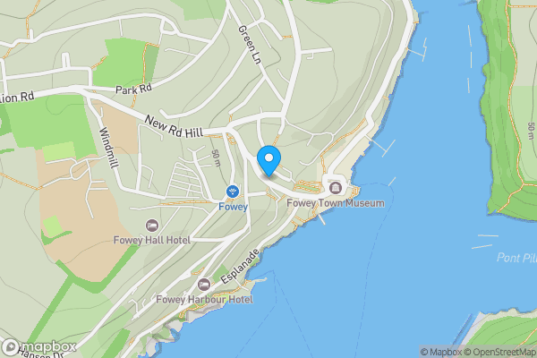 Map location for 46 Lostwithiel Street, Fowey, Cornwall PL23 1BG