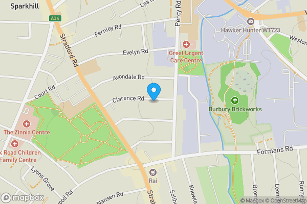 Map location for 66 Clarence Road, Sparkhill, Birmingham, West Midlands, B11 3LE