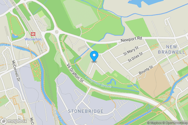 Map location for Gospel Hall, Caledonian Road, New Bradwell, Milton Keynes MK13 0AP