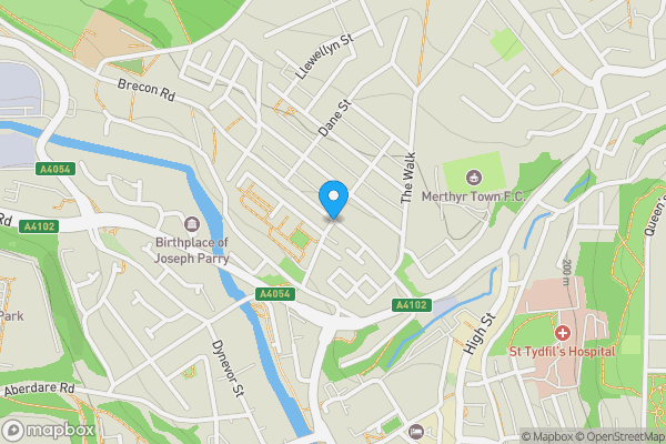 Map location for Brecon Road, Merthyr Tydfil, Mid Glamorgan, CF47 8NG