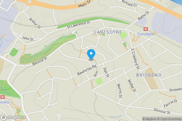 Map location for 25 Belville Avenue, Greenock, Renfrewshire PA15 2LQ