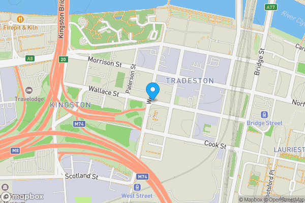 Map location for 220 Wallace Street, Flat 4-12, Glasgow City Centre, G5 8AJ