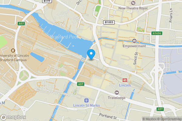 Map location for 211 Witham Wharf, Brayford Wharf East, Lincoln LN5 7DH
