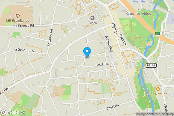 Map location for 43A, West View Road, Keynsham, Bristol, BS31 2UE