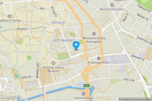 Map location for Apartment 28 Stone Yard, 12 Plumptre Street, Nottingham, NG1 1JL