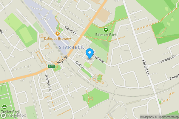 Map location for Belmont Terrace, North Yorkshire, HG2 7JN