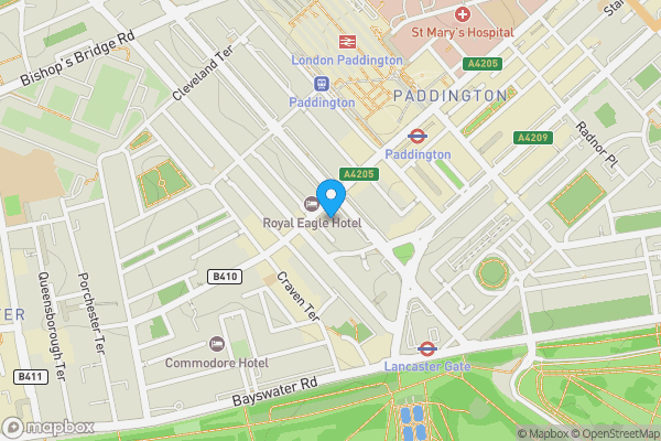 Map location for Flat 9, 26 Westbourne Terrace, London, W2 3UP