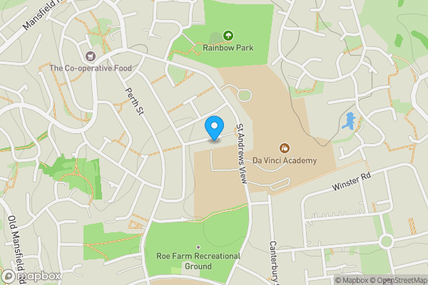 Map location for 16 Rothbury Place, Derby DE21 4EX