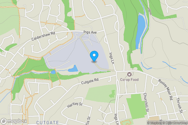 Map location for Land at Ings Lane, Rochdale, Greater Manchester, Lancashire, OL12 7LQ