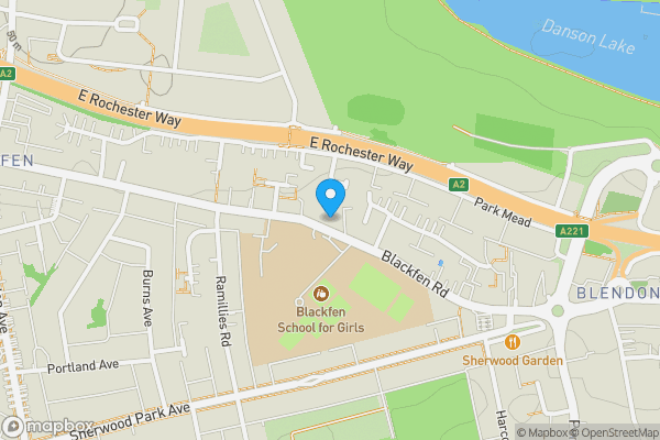 Map location for 417 Blackfen Road, Sidcup, Kent, DA15 9NN