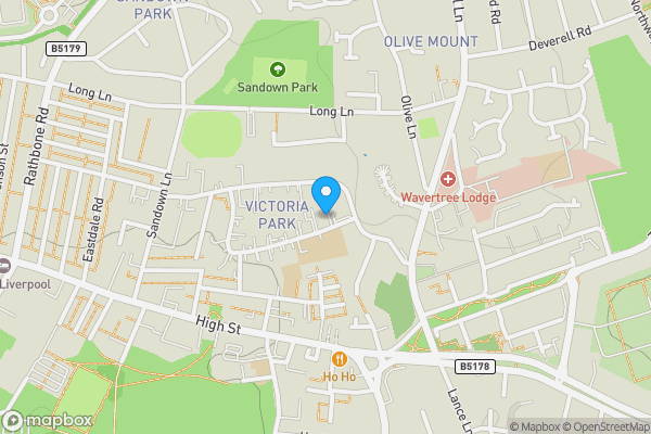 Map location for Flat 5 31 South Drive, Wavertree, Merseyside, L15 8JJ