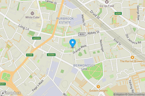 Map location for Flat 69 St. Vincent House, St. Saviours Estate, Bermondsey, London, SE1 3EB