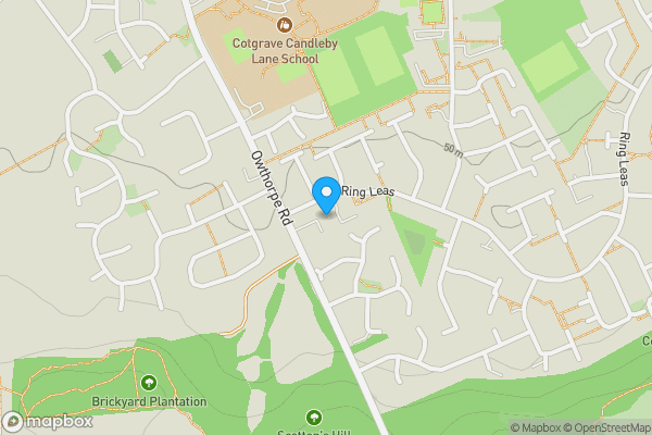 Map location for 1 Manorwood Road, Cotgrave, Nottingham, Nottinghamshire NG12 3PZ