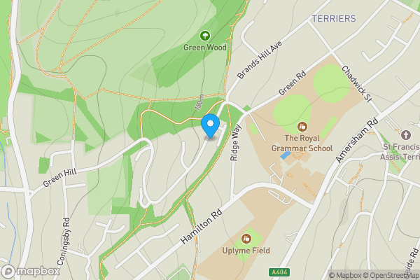 Map location for 14 Greenacres, Green Hill, HIGH WYCOMBE, Buckinghamshire, HP13 5QB