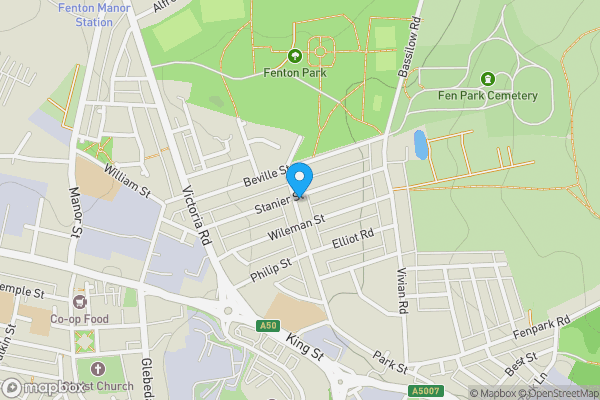 Map location for Land Adjacent 2, Warrington Street, Fenton, Stoke-On-Trent, Staffordshire ST4 3LF