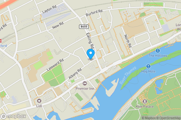 Map location for 8 Market Terrace, Albany Road, Brentford, Middlesex, TW8 0NQ