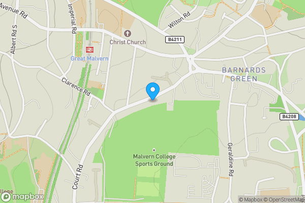 Map location for 25 Court Road, Malvern, Worcestershire, WR14 3BS