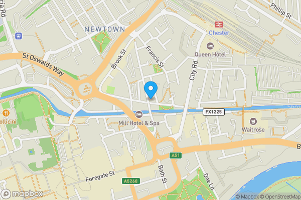 Map location for 55 Egerton Street, Chester, Cheshire, CH1 3ND