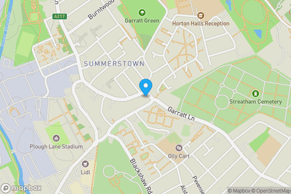 Map location for 740 Garratt Lane, Tooting, SW17 0NN