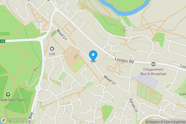 Map location for Wood Lane, Chippenham, Wiltshire, SN15 3EA