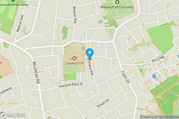 Map location for Pendre Avenue, Rhyl, LL18 4NH