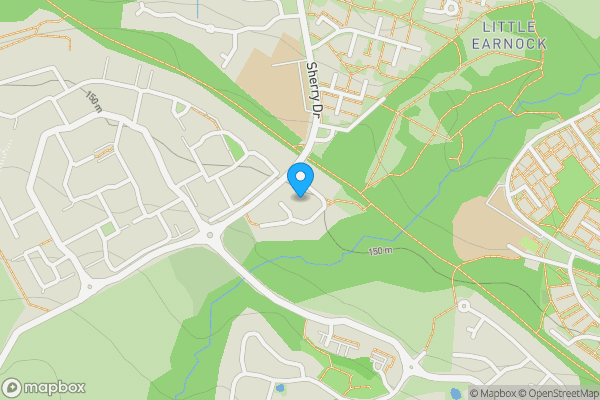 Map location for Plots adjacent to Brora Crescent, Hamilton, Lanarkshire ML3 8LF