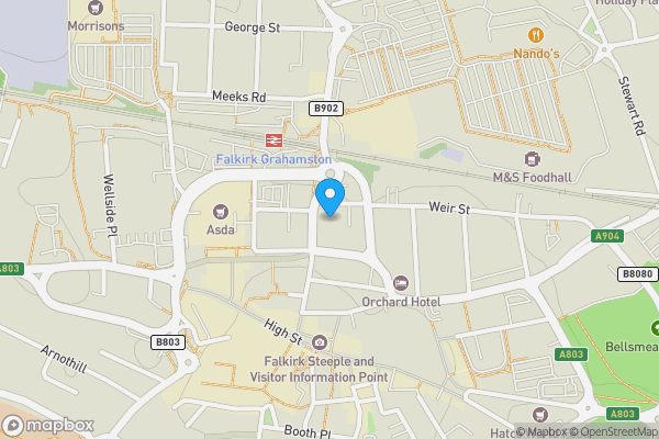 Map location for 43 Vicar Street, Falkirk, FK1 1LL