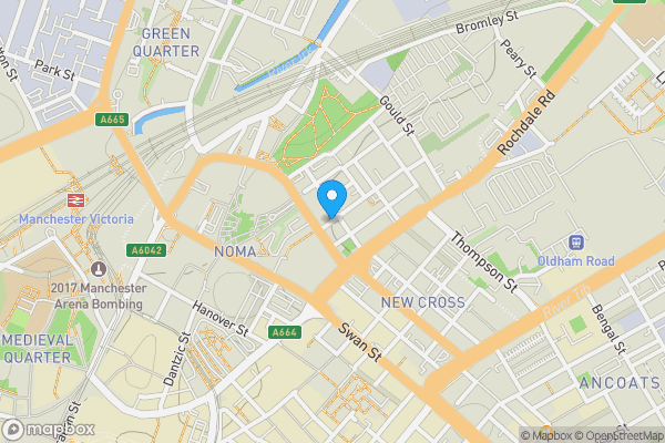 Map location for Simpson Street, NOMA, M4 4AS