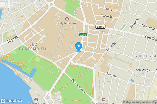 Map location for Bellevue Terrace, Southsea, Hampshire, PO5 3AT