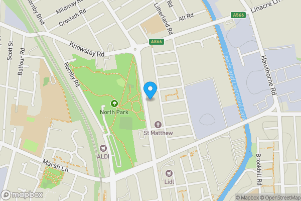 Map location for Flats 1 &amp; 3, 442 Stanley Road, Bootle, Merseyside L20 5AE