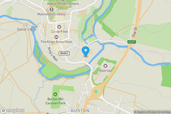 Map location for 27, St. Johns Street, Malmesbury, SN16 9BW