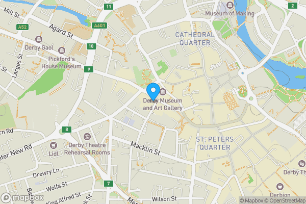 Map location for 43 Wardwick, Derby DE1 1HJ